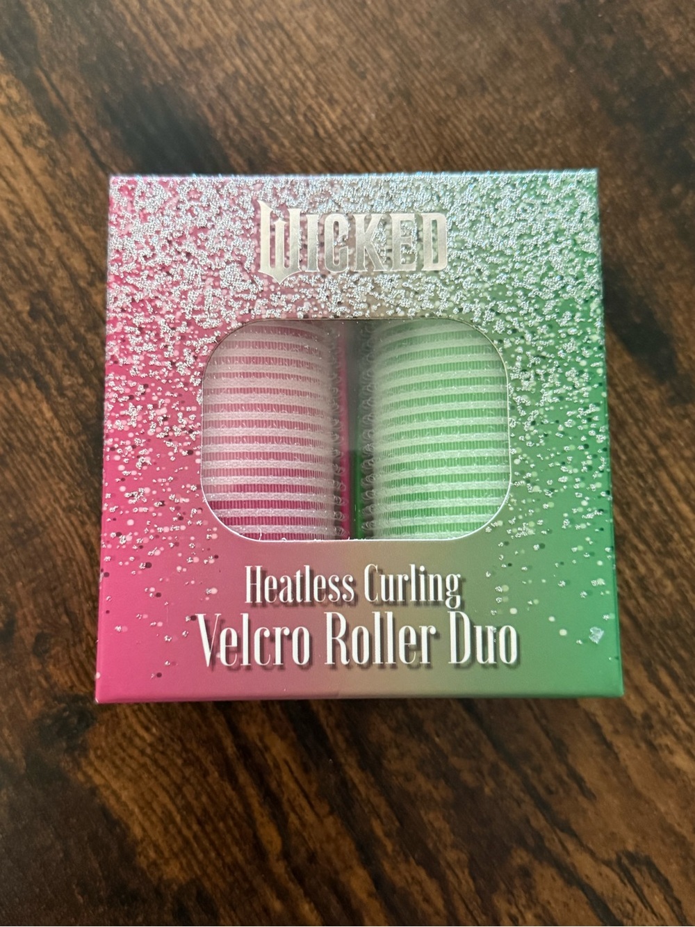 Wicked Heatless Curling Velcro Roller Duo - Pink & Green